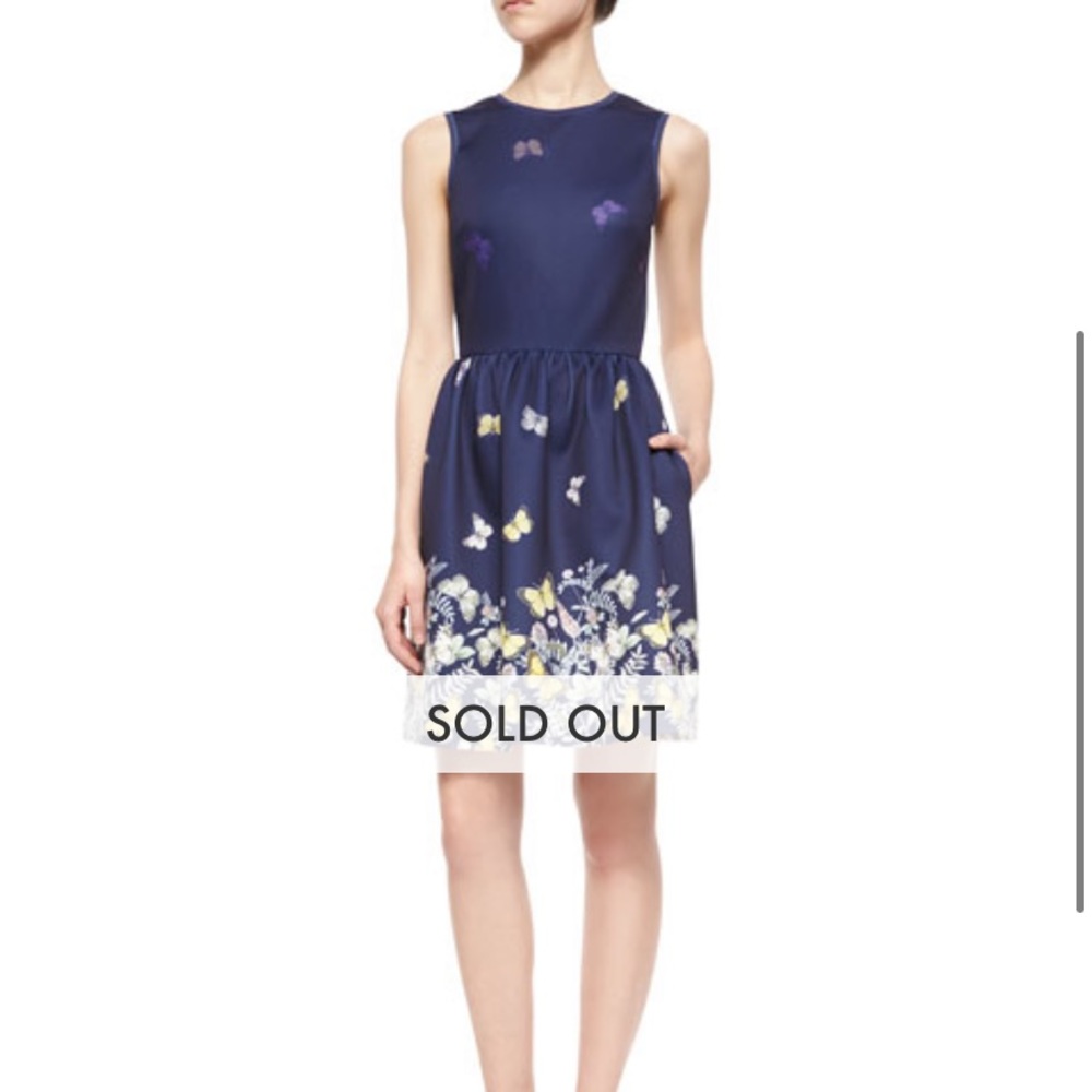 Erin Butterfly Chiffon Sleeveless Dress